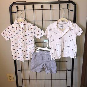 3T - 3 pc. bundle - shorts with 2 matching shirts